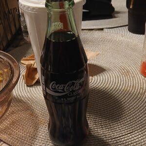 Coca-Cola S..F. Giants Classic Glass Bottle with Black Liquid 8 Fl. Oz.n